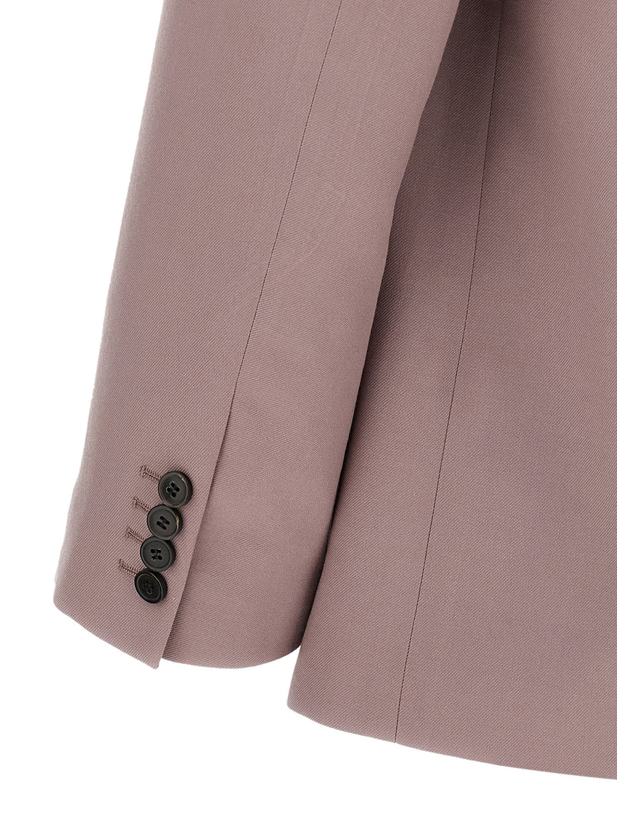 Dries Van Noten Buforden Blazer Purple Wool Double Breasted Designed For Elegant Women Professionals