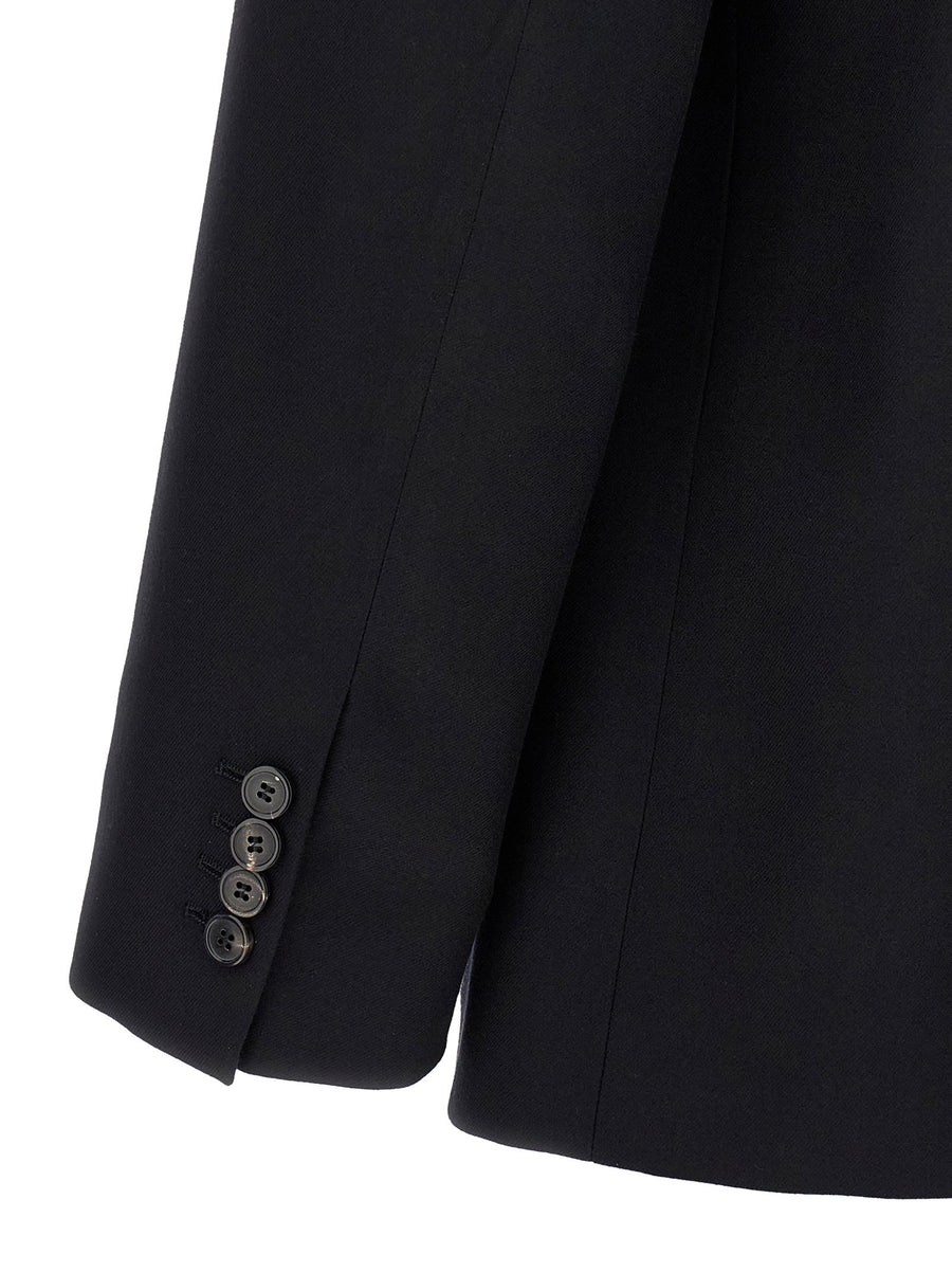 Dries Van Noten Buforden Double Breasted Wool Blazer In Black For Men With Peak Lapels And Timeless Tailoring