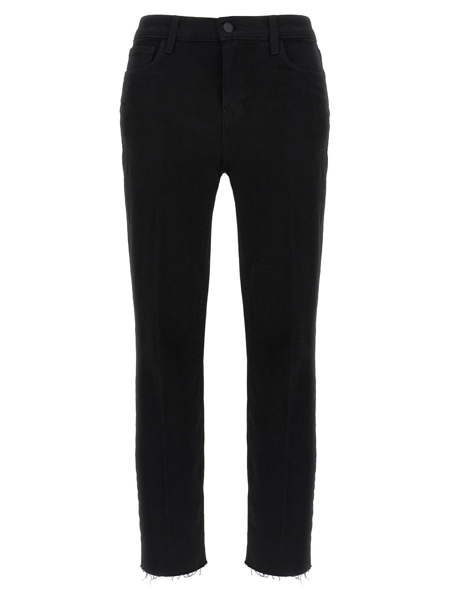 Lagence Sada Jeans High Waist Cropped Denim For Women Versatile Day To Night Black