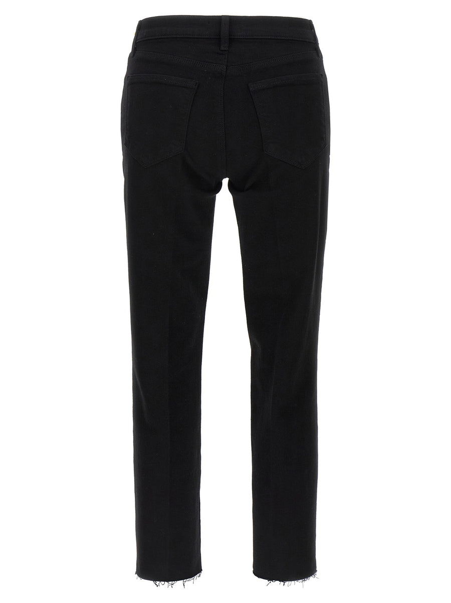 Lagence Sada Jeans High Waist Cropped Denim For Women Versatile Day To Night Black