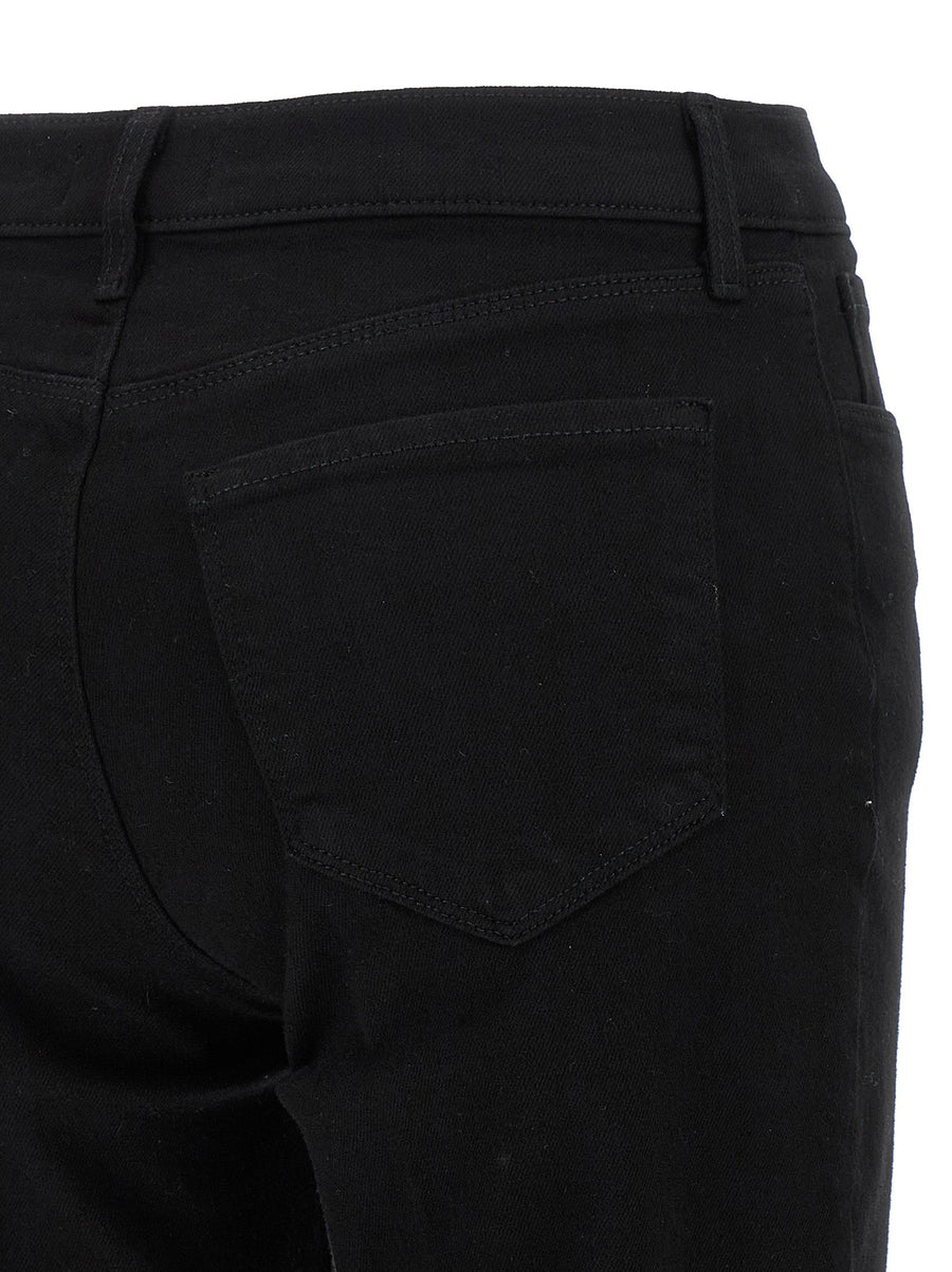 Lagence Sada Jeans High Waist Cropped Denim For Women Versatile Day To Night Black