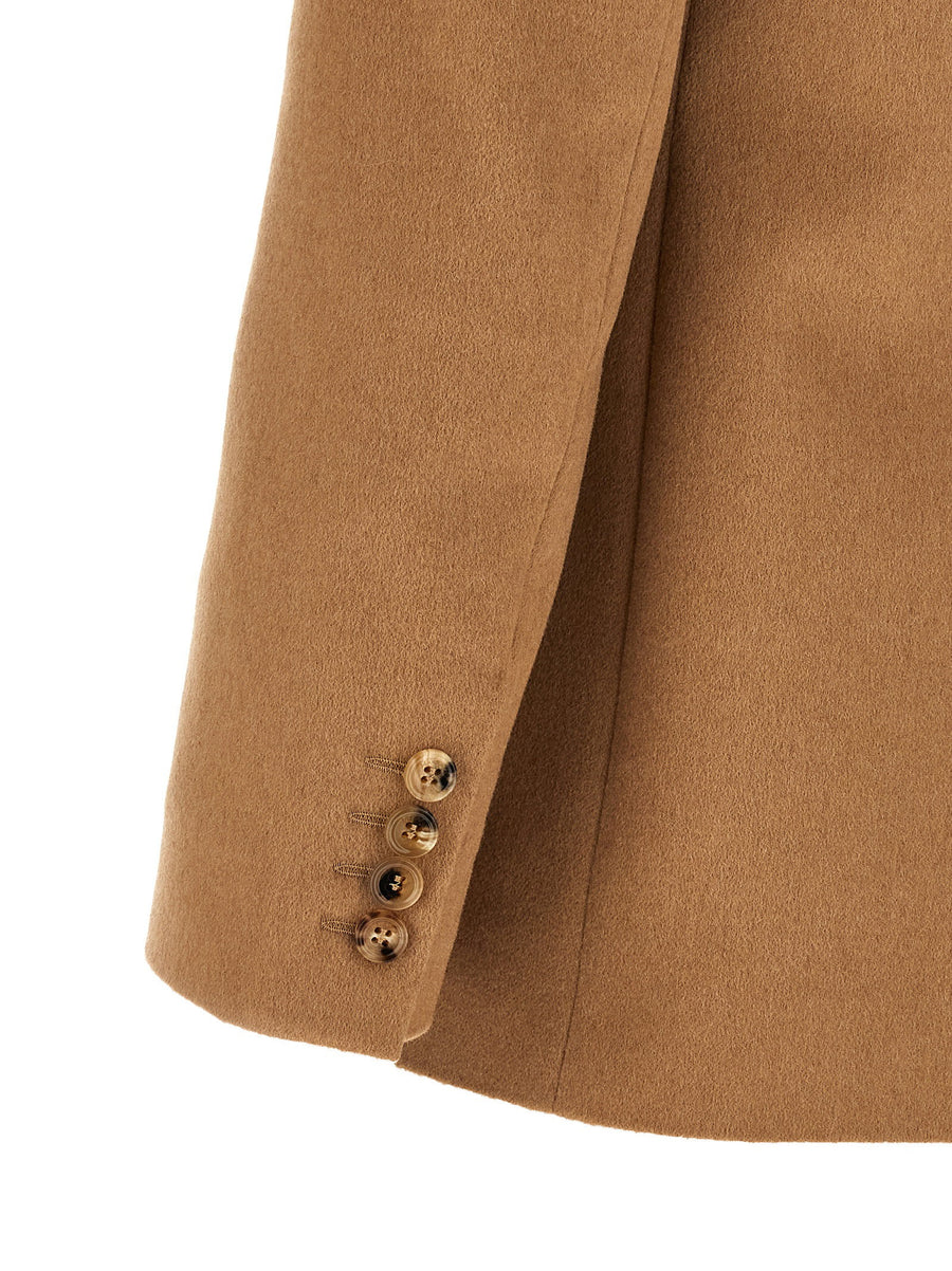 Max Mara Belluno Camel Wool Blazer For Women Beige SingleBreasted Luxe Tailoring