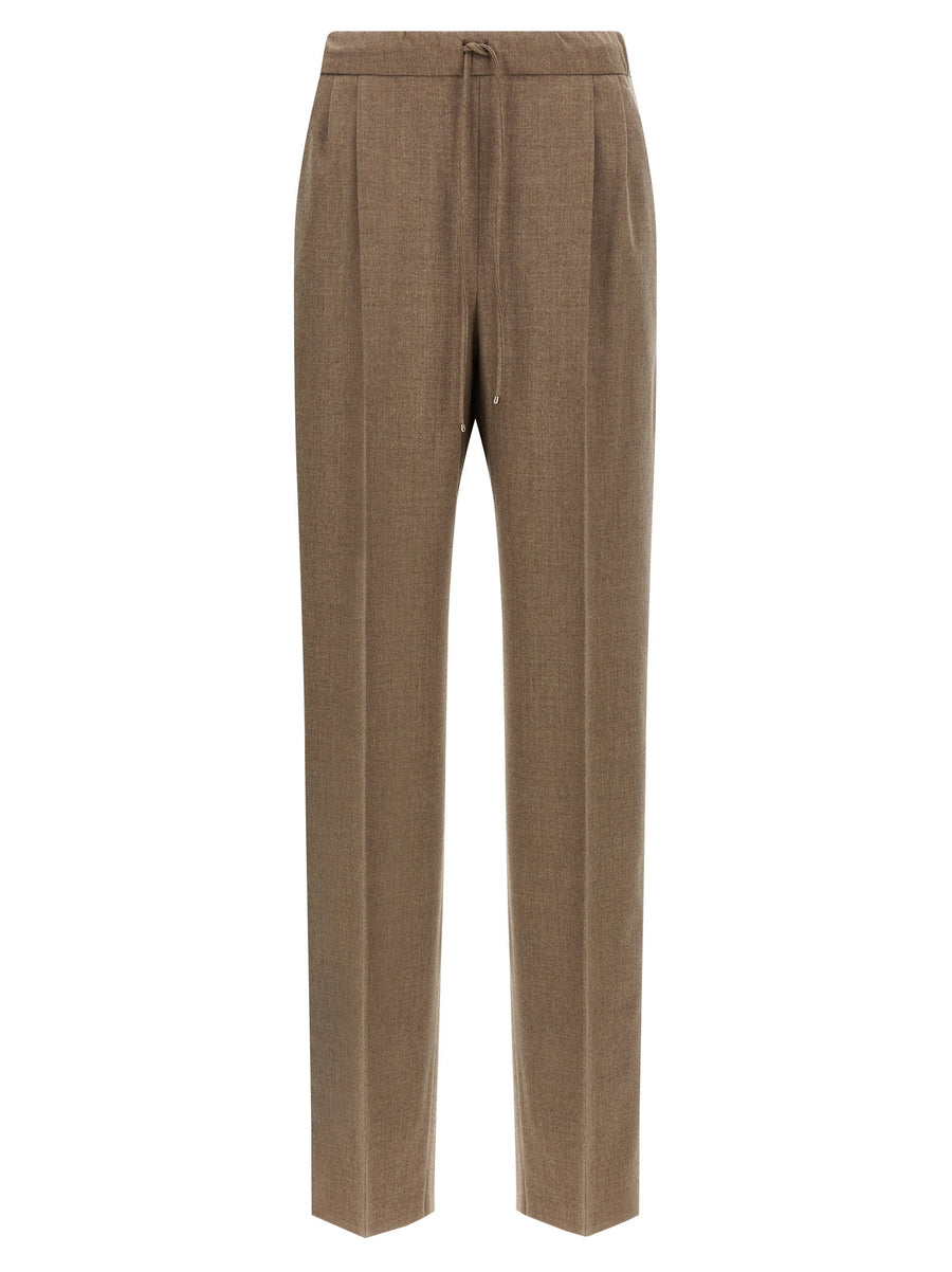 Max Mara Gatti Cashmere Pants for Women Luxurious Straight Leg Trousers with Elastic Waist