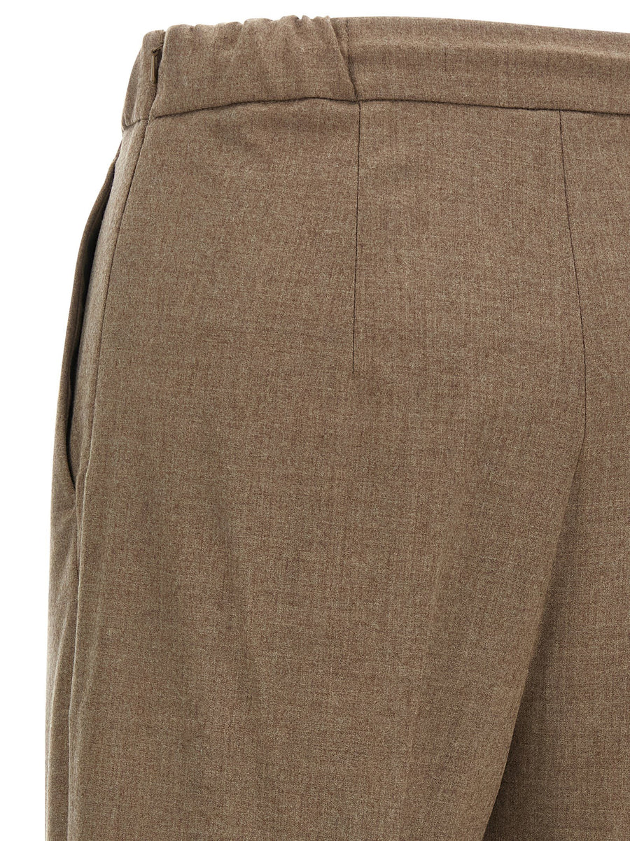Max Mara Gatti Cashmere Pants for Women Luxurious Straight Leg Trousers with Elastic Waist