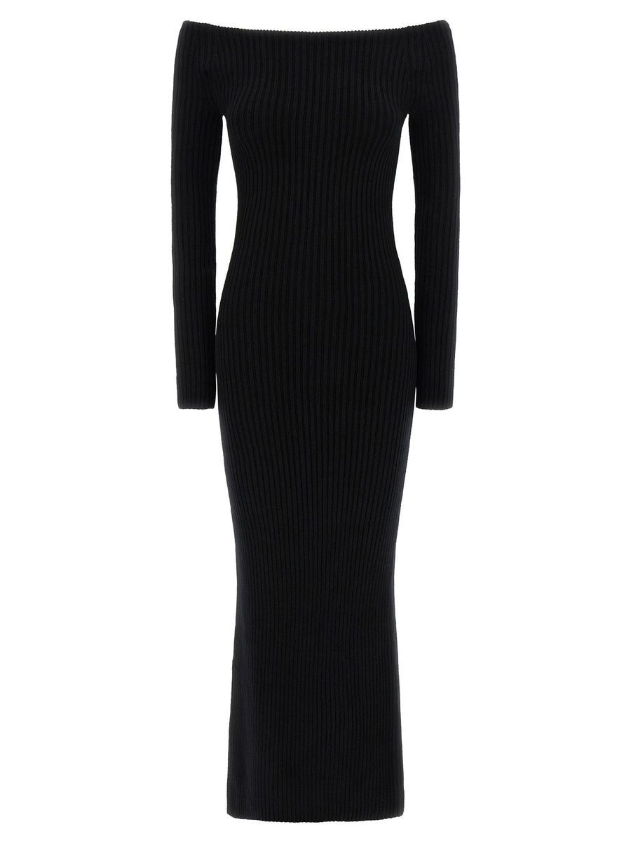 Max Mara Arnes1234 Cashmere Knit Dress Off Shoulder Elegance for Evening and Daywear
