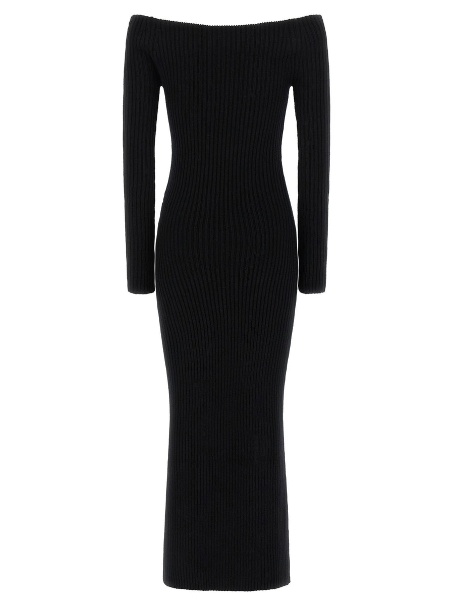 Max Mara Arnes1234 Cashmere Knit Dress Off Shoulder Elegance for Evening and Daywear