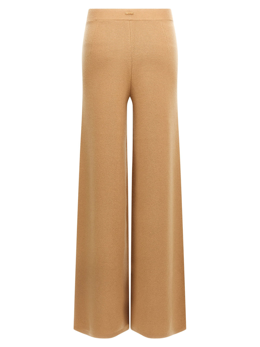 Max Mara Judy Pants Luxury Wool Cashmere Trousers For Women With Back Pleats And Elastic Waist Wide Leg