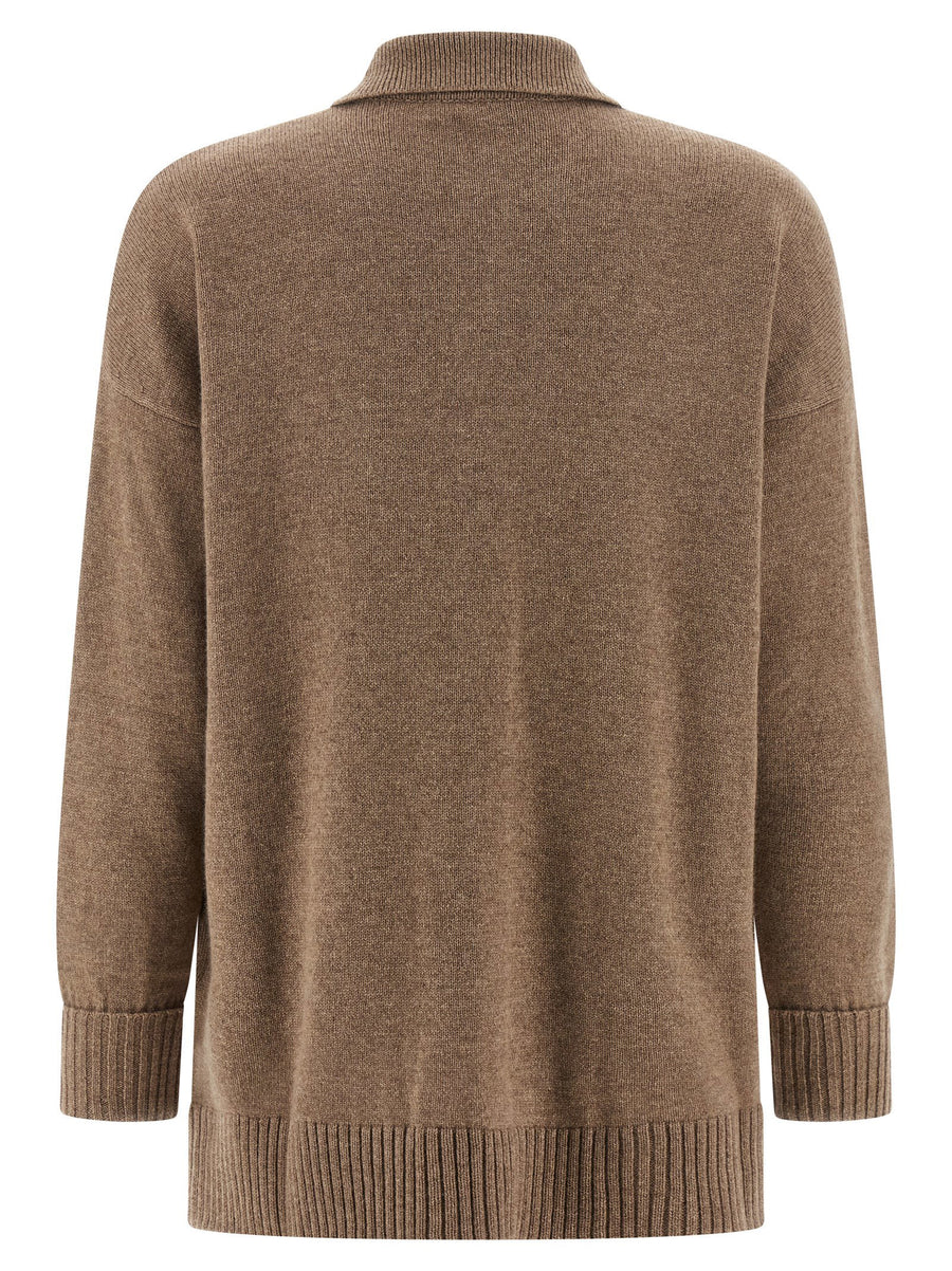 Max Mara Bull Cardigan 100 Percent Cashmere Brown For Women Luxurious Warmth And Timeless Style