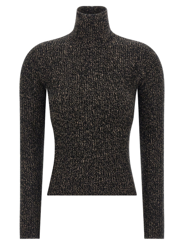 Max Mara Turtleneck Sweater Luxurious Black Wool Cashmere Blend For Women Timeless Layering