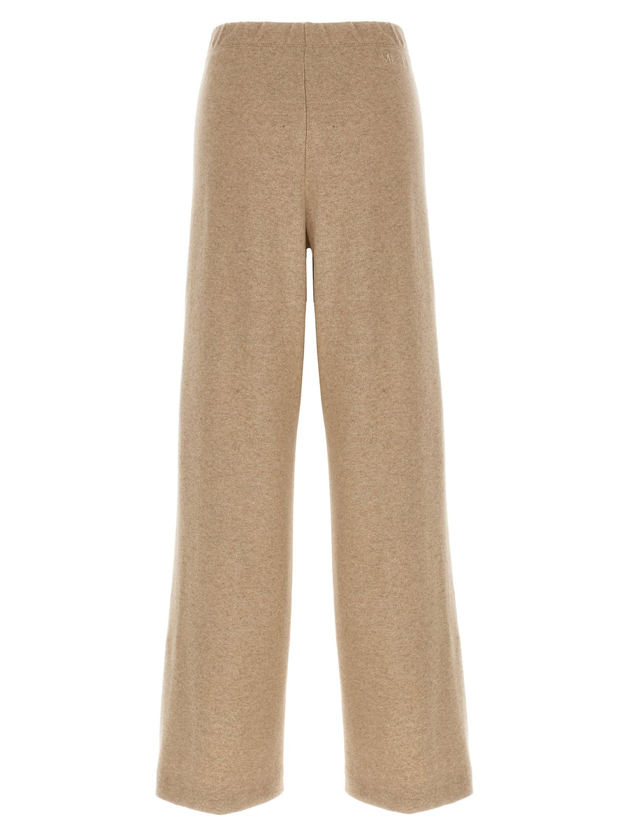 Max Mara Micenea Pants Beige Cashmere Blend Relaxed Loose Leg Trousers For Office To Weekend