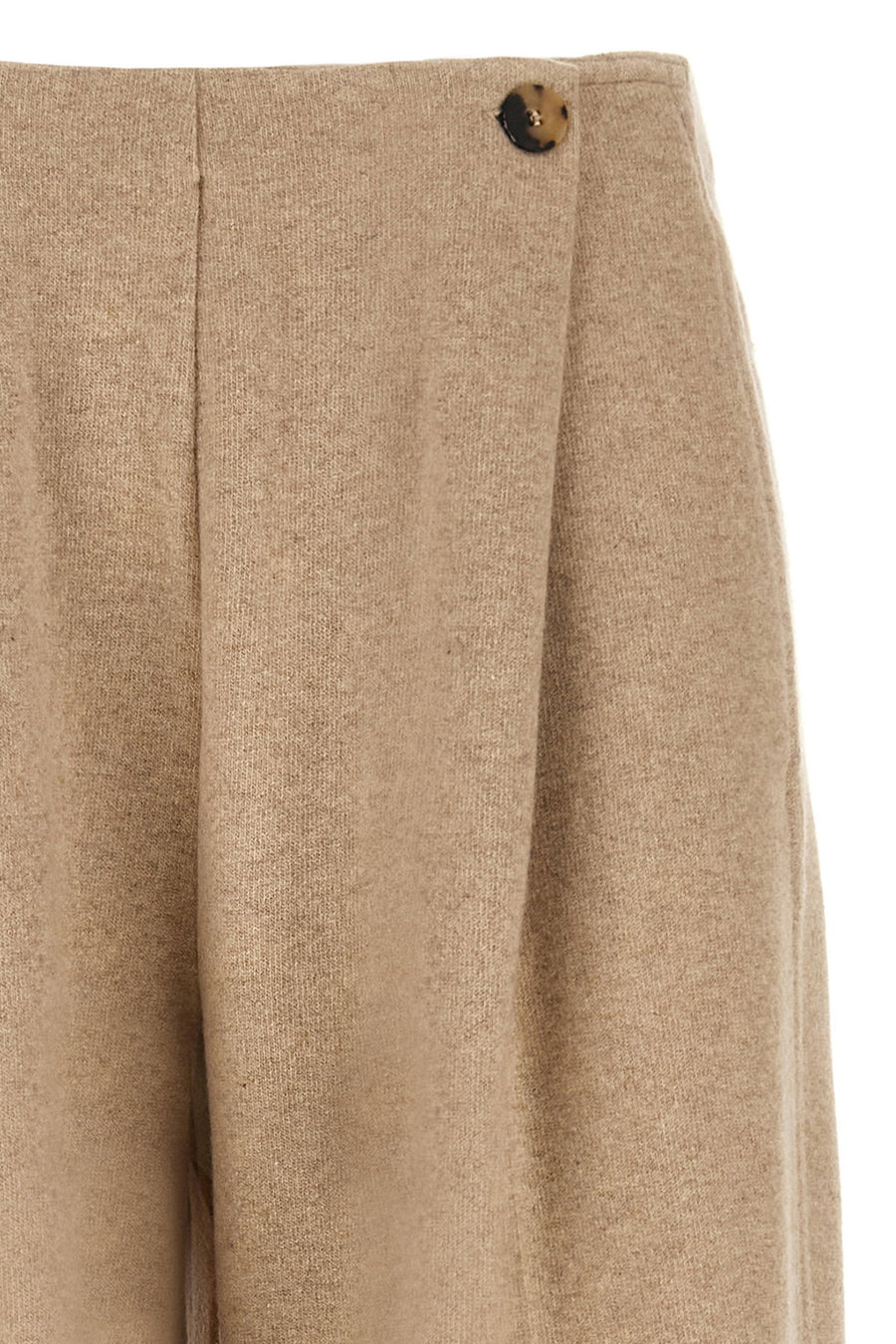 Max Mara Micenea Pants Beige Cashmere Blend Relaxed Loose Leg Trousers For Office To Weekend