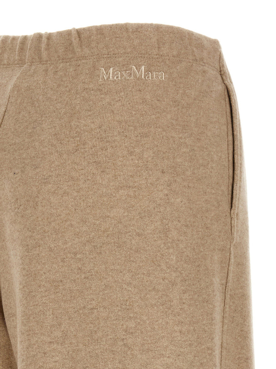 Max Mara Micenea Pants Beige Cashmere Blend Relaxed Loose Leg Trousers For Office To Weekend