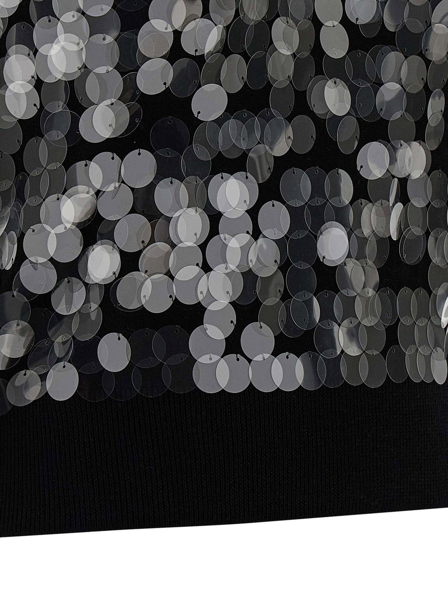 Max Mara Studio Saio Sequin Virgin Wool Sweater For Women Day To Night Elegant Topwear