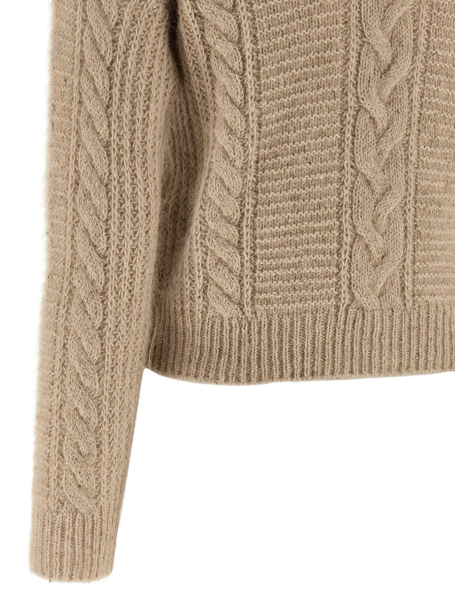 Max Mara Studio Crasso Cropped Sweater In Luxurious Alpaca Blend With Braided Detailing For Women