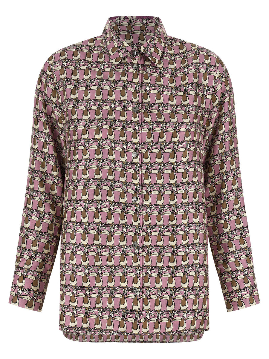 Max Mara Times Reversible Silk Shirt for Women Two Way Silk Twill Top Day to Night Versatility