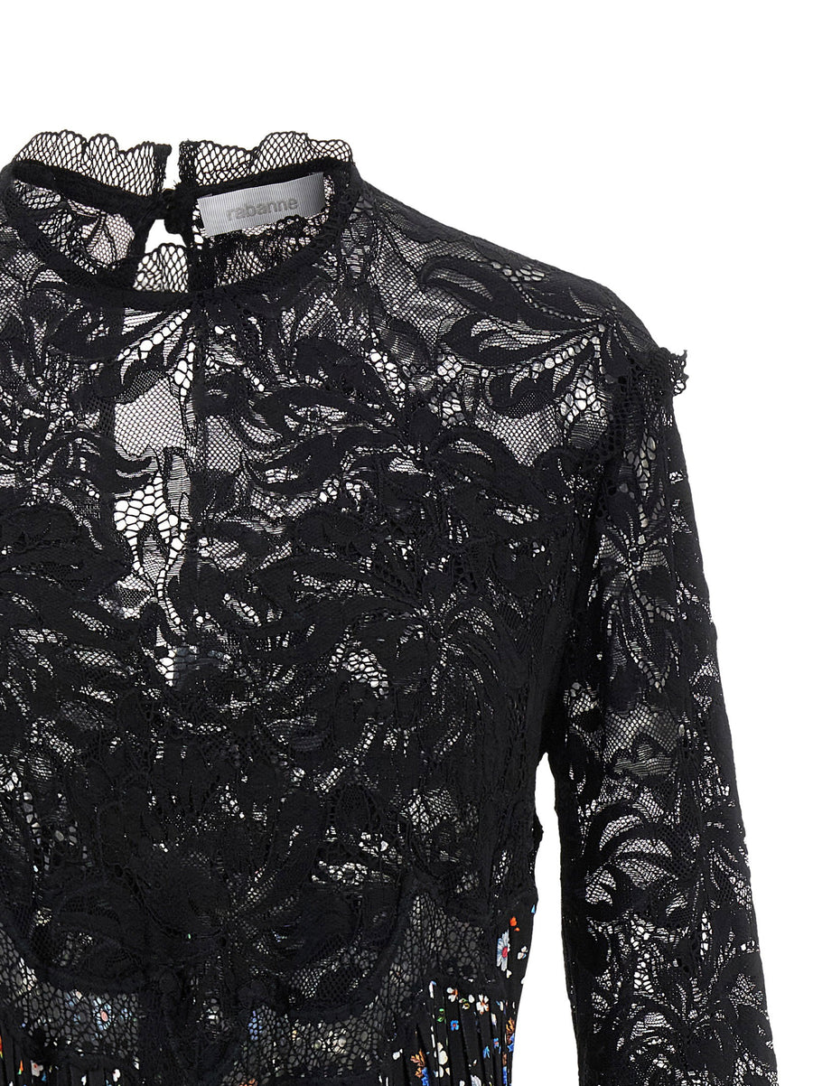 Paco Rabanne Floral Lace Dress