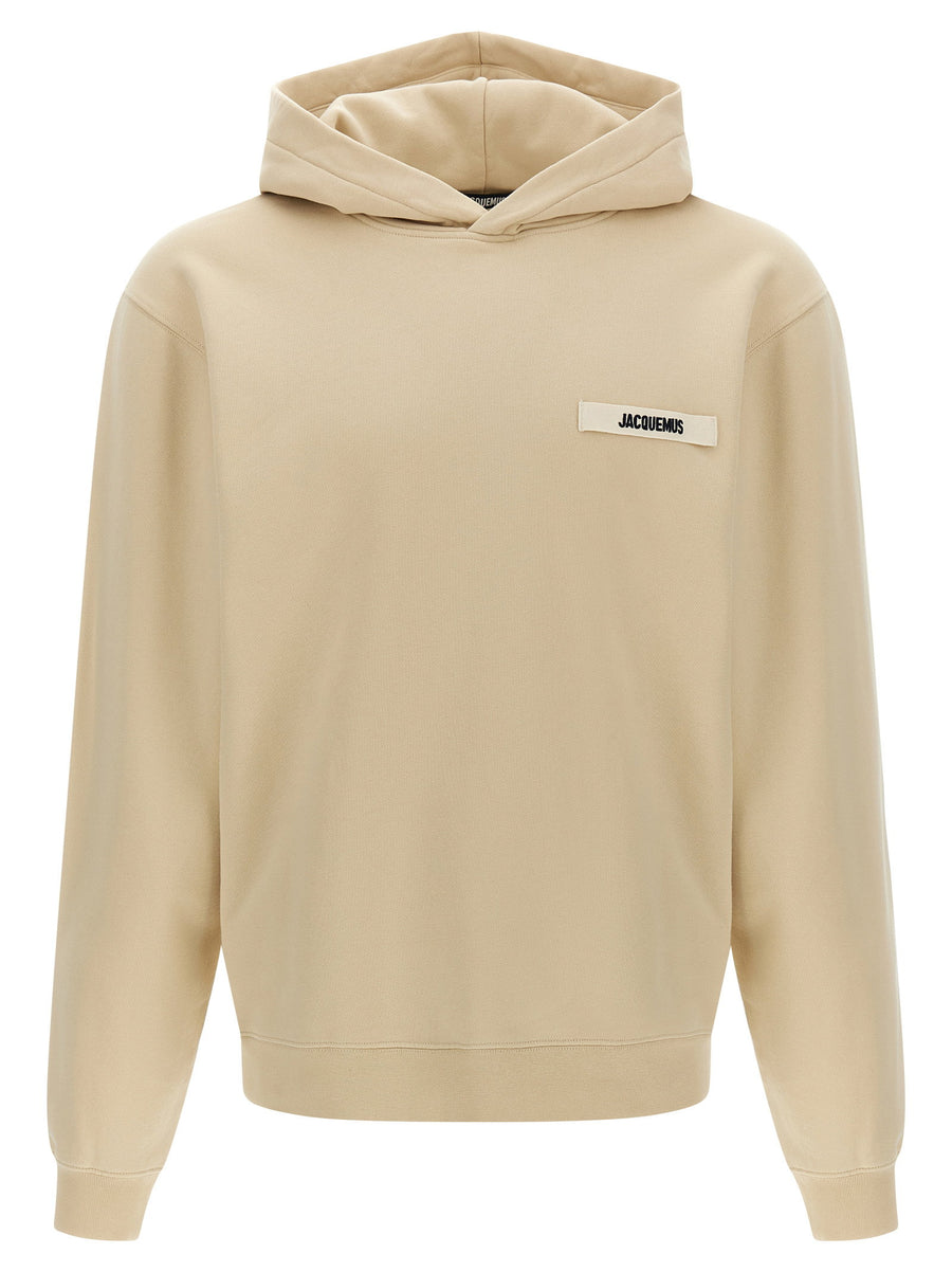Jacquemus Le Hoodie Grosgrain Hoodie Beige Men One Hundred Percent Cotton