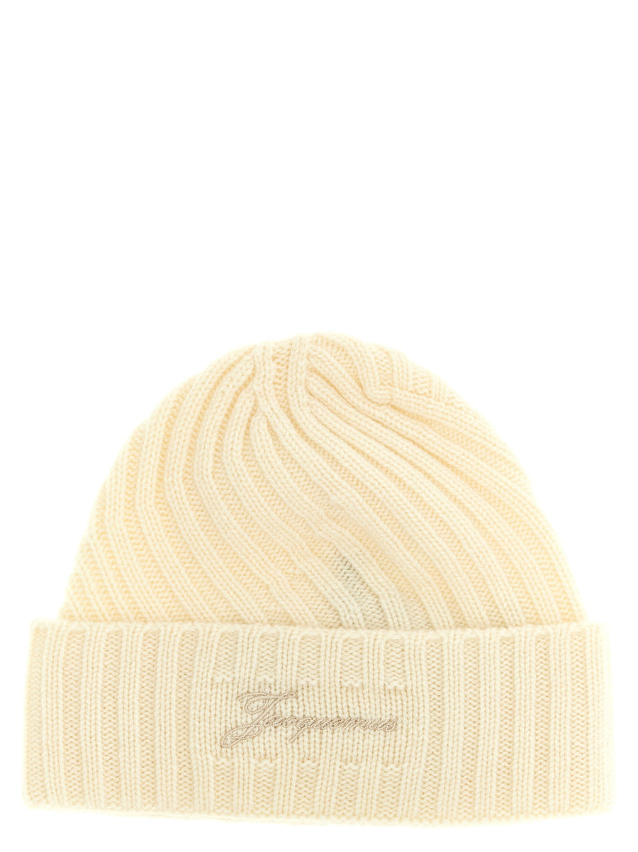 Jacquemus Le Bonnet Tourni Cap Luxury Cashmere Wool Beanie With Subtle Logo Embroidery For Men