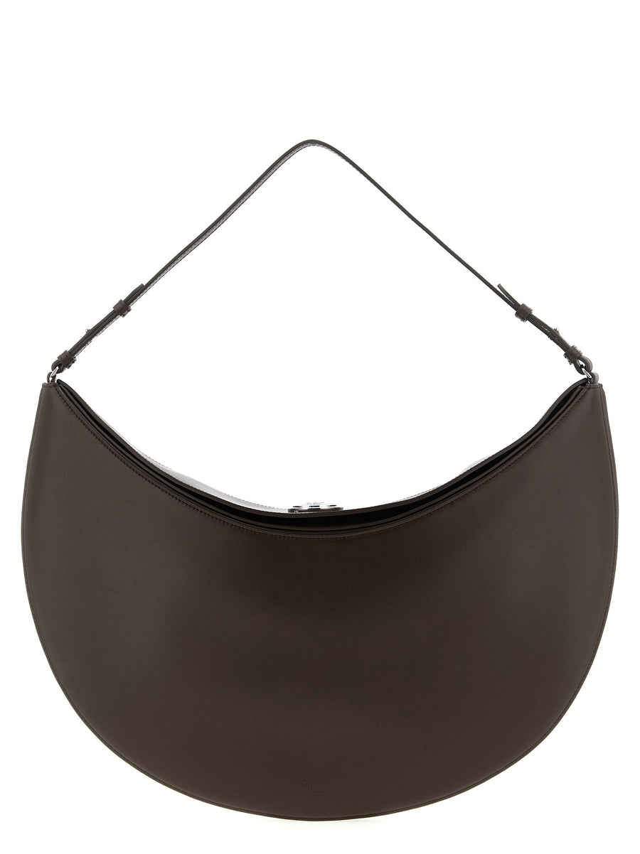 Jacquemus Le Sac Ovalo Shoulder Bag Leather Brown Calfskin For Women Modern Everyday Luxury