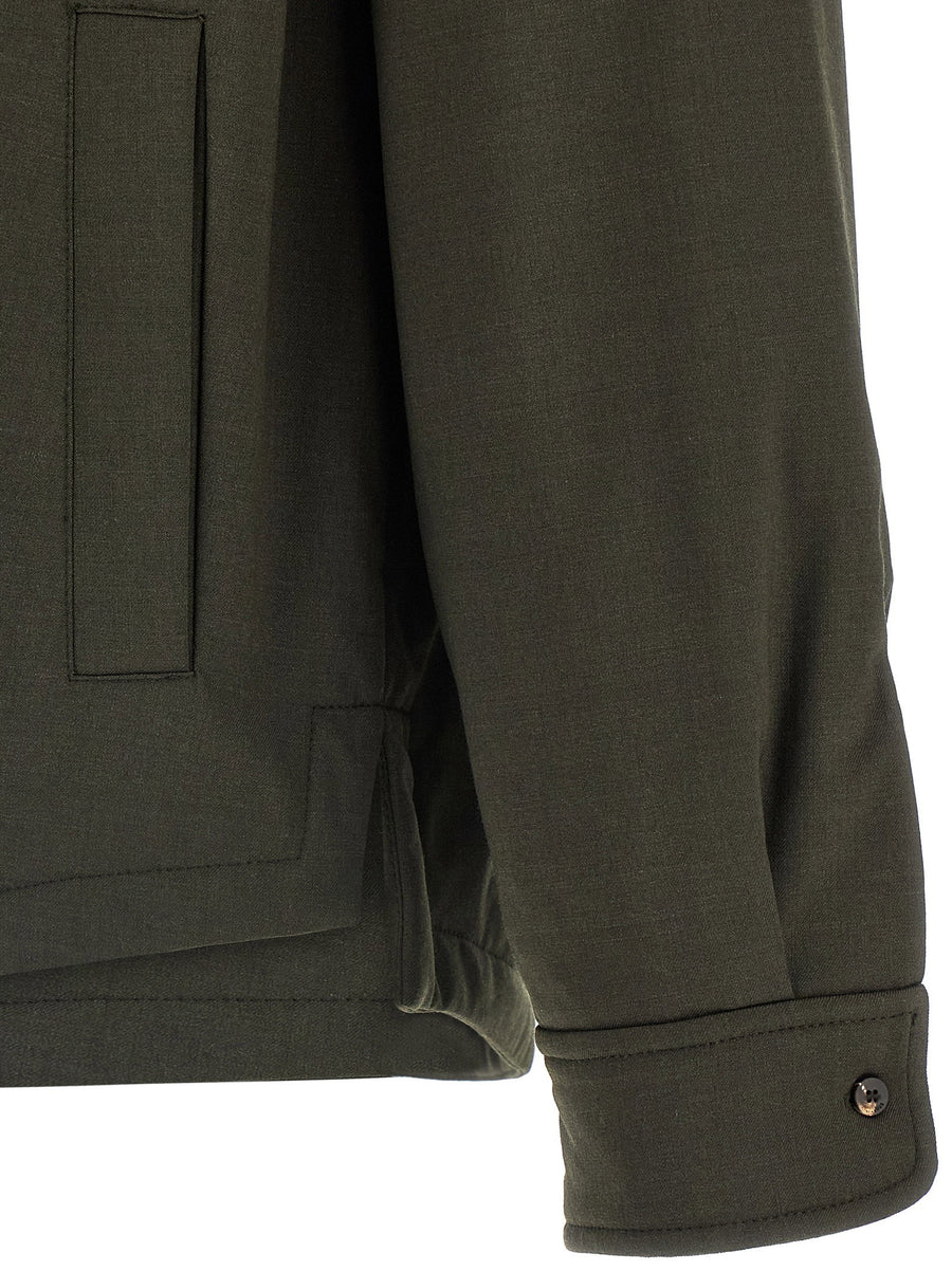 Jacquemus Overshirt La Chemise Boulanger Padded Wool Lined Warm Refined Outerwear for Men