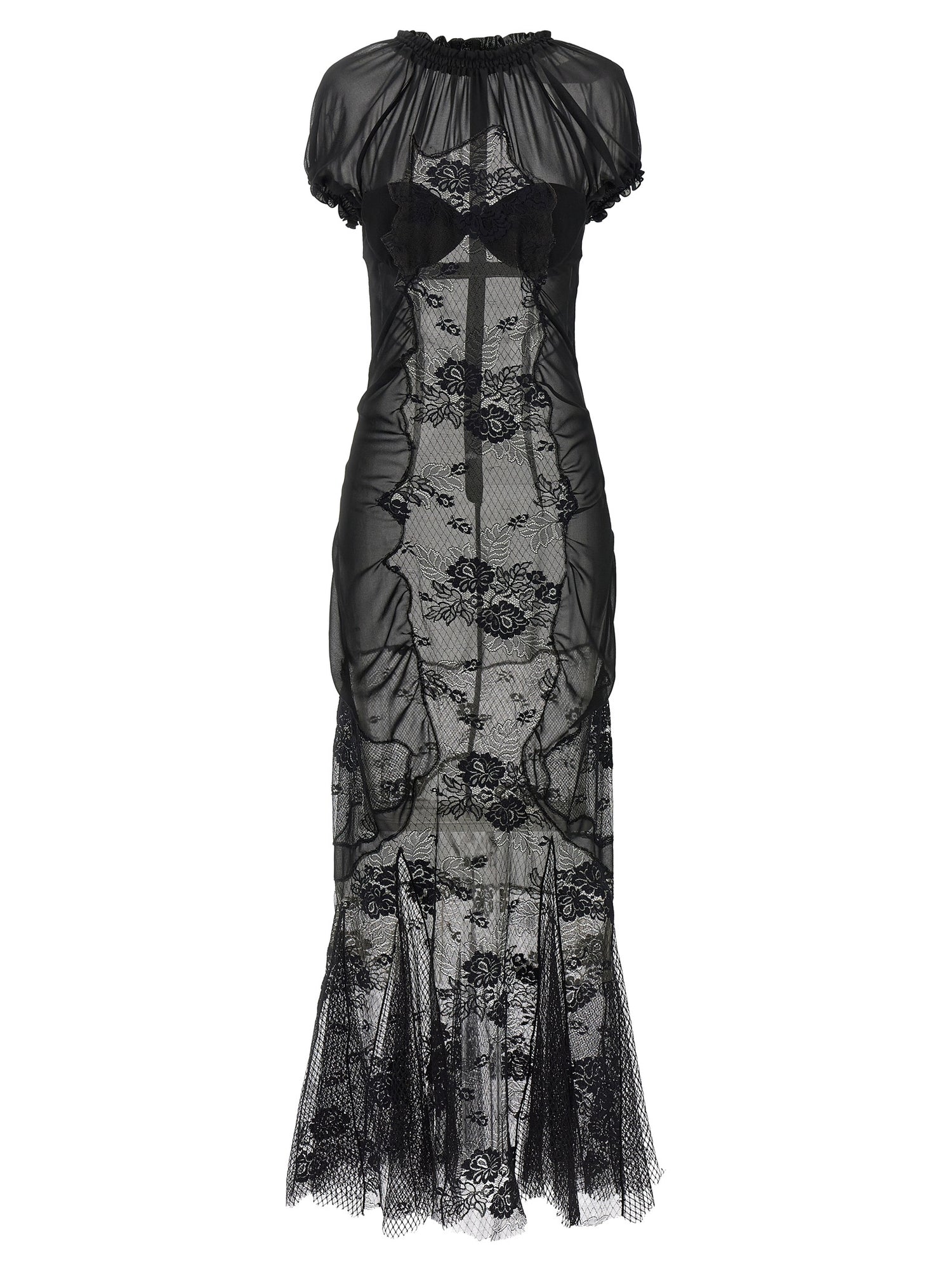 The Attico Lace Tulle Dress
