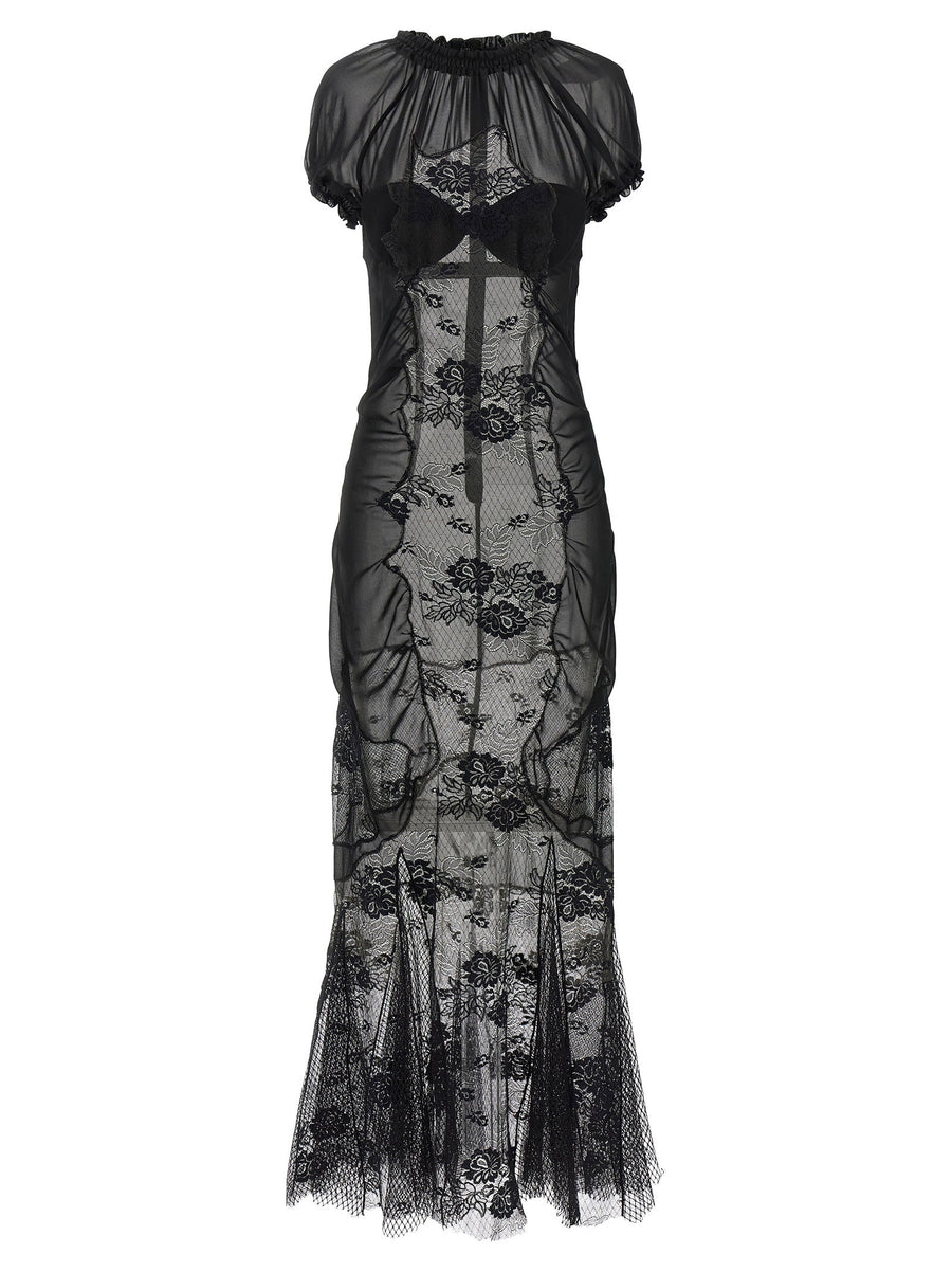 The Attico Lace Tulle Dress