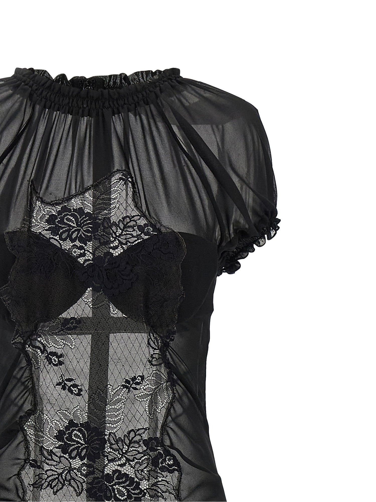 The Attico Lace Tulle Dress