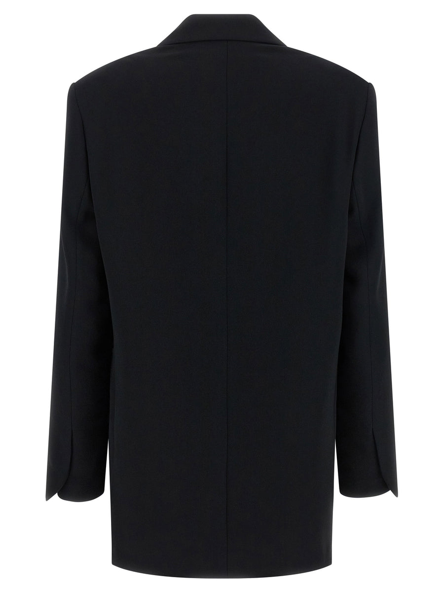Dries Van Noten Basti Black Crepe Blazer Oversized Fit