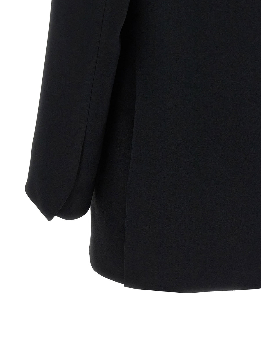 Dries Van Noten Basti Black Crepe Blazer Oversized Fit