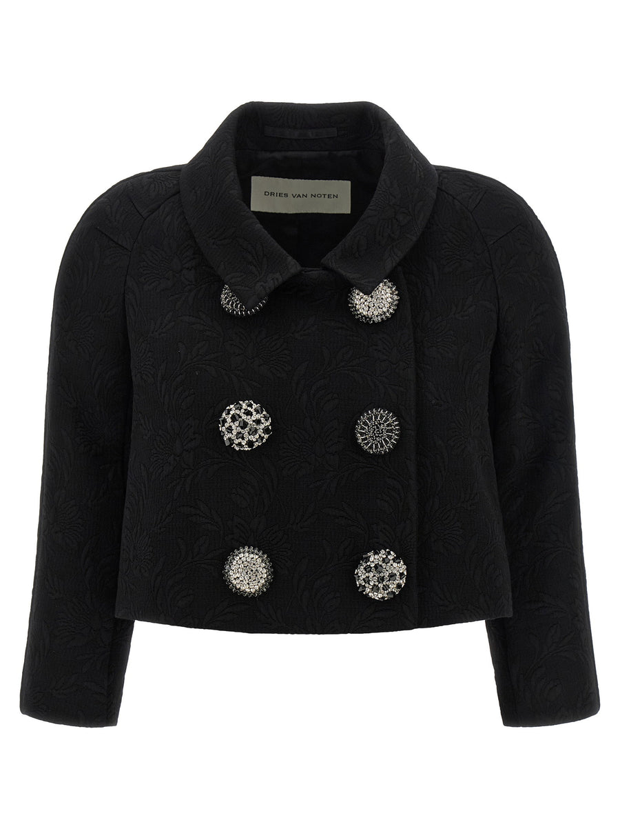 Dries Van Noten Vipa Blazer Black Viscose Cotton Blend