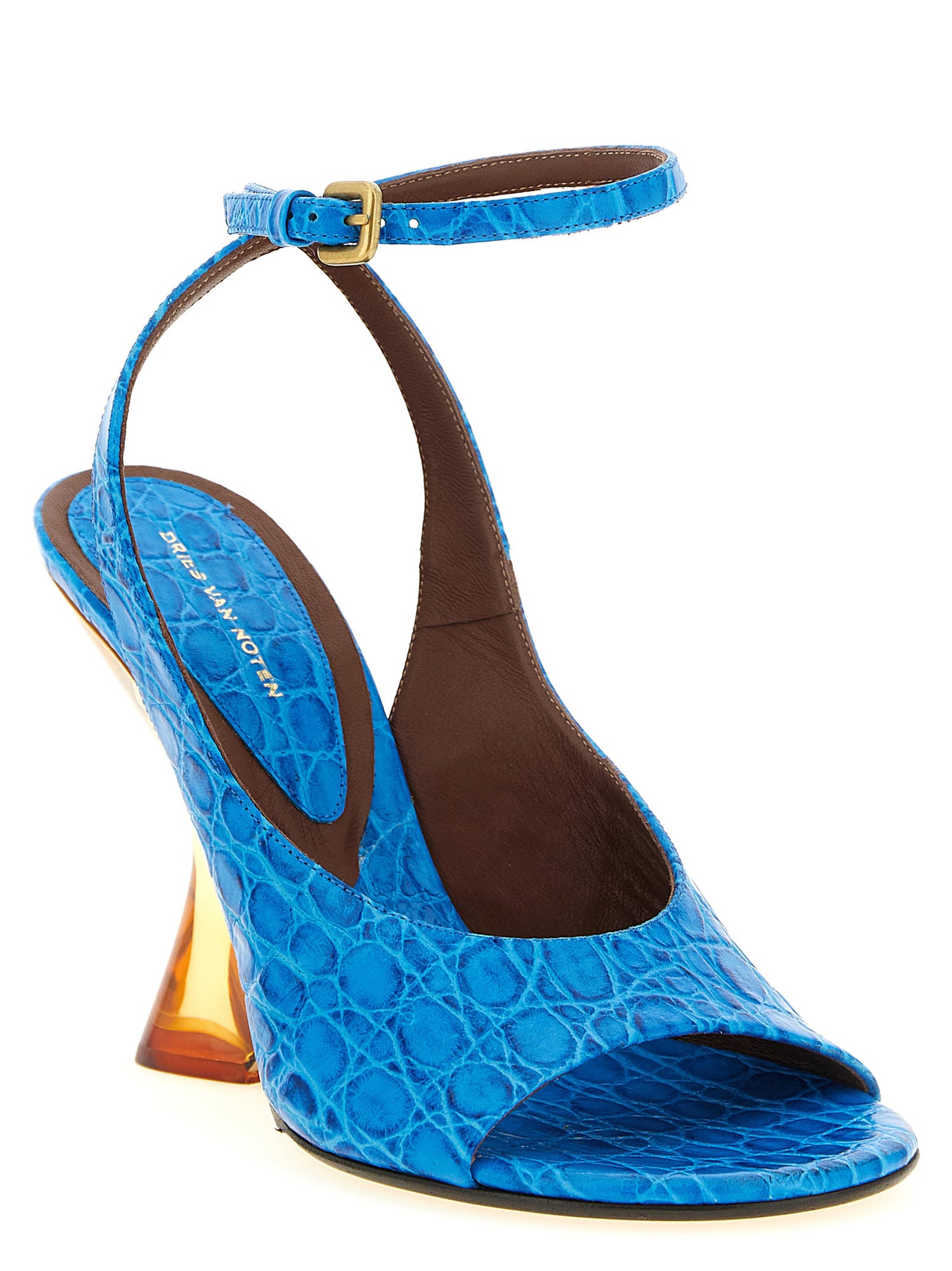 Dries Van Noten Embossed Leather Sandals