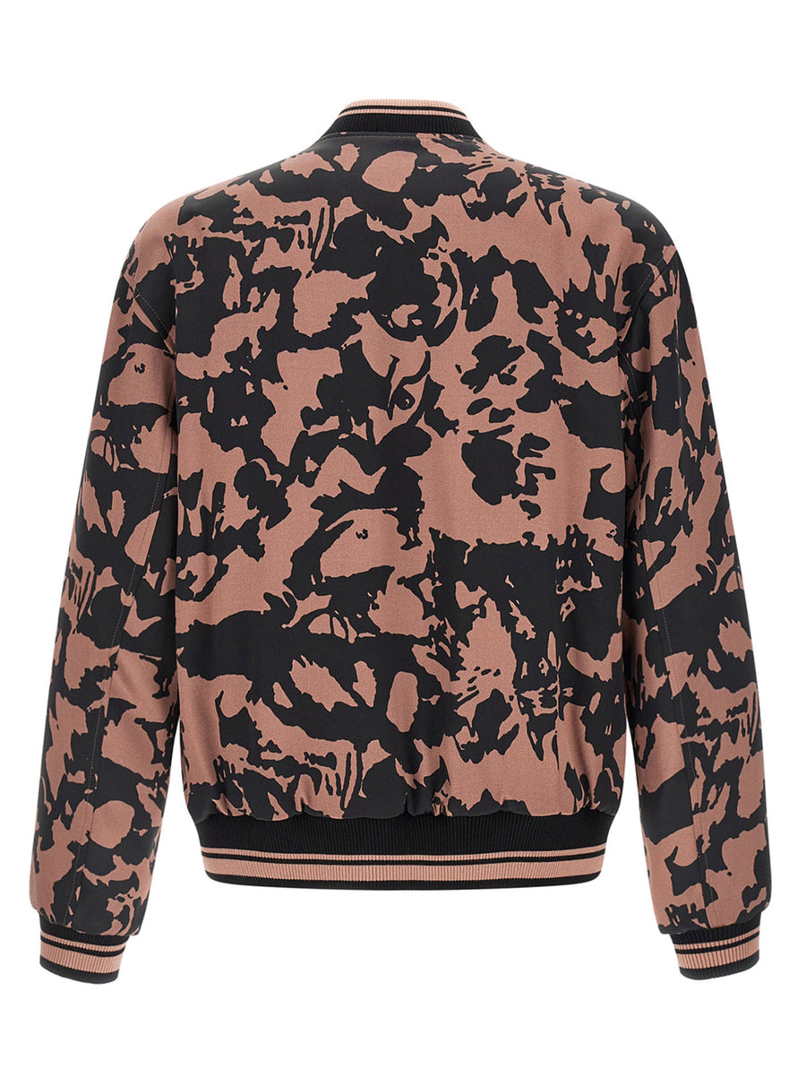Dries Van Noten Volker Reversible Bomber Jacket for Men Multicolor Satin Dual Looks
