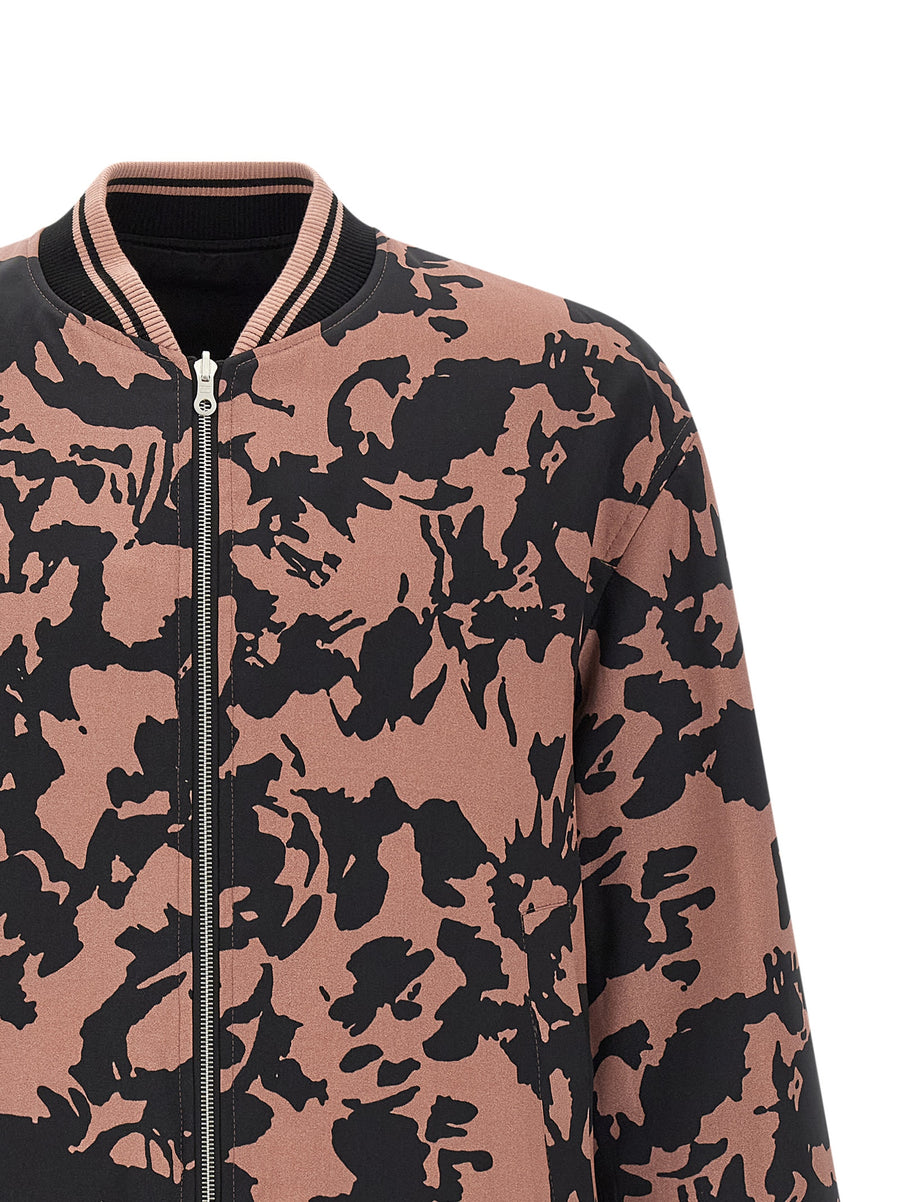 Dries Van Noten Volker Reversible Bomber Jacket for Men Multicolor Satin Dual Looks