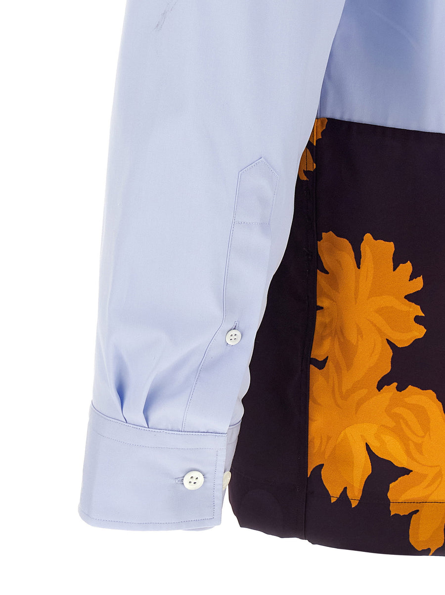 Dries Van Noten Capero Shirt For Men Light Blue Cotton Poplin Timeless Tailoring With Subtle Hem Detail