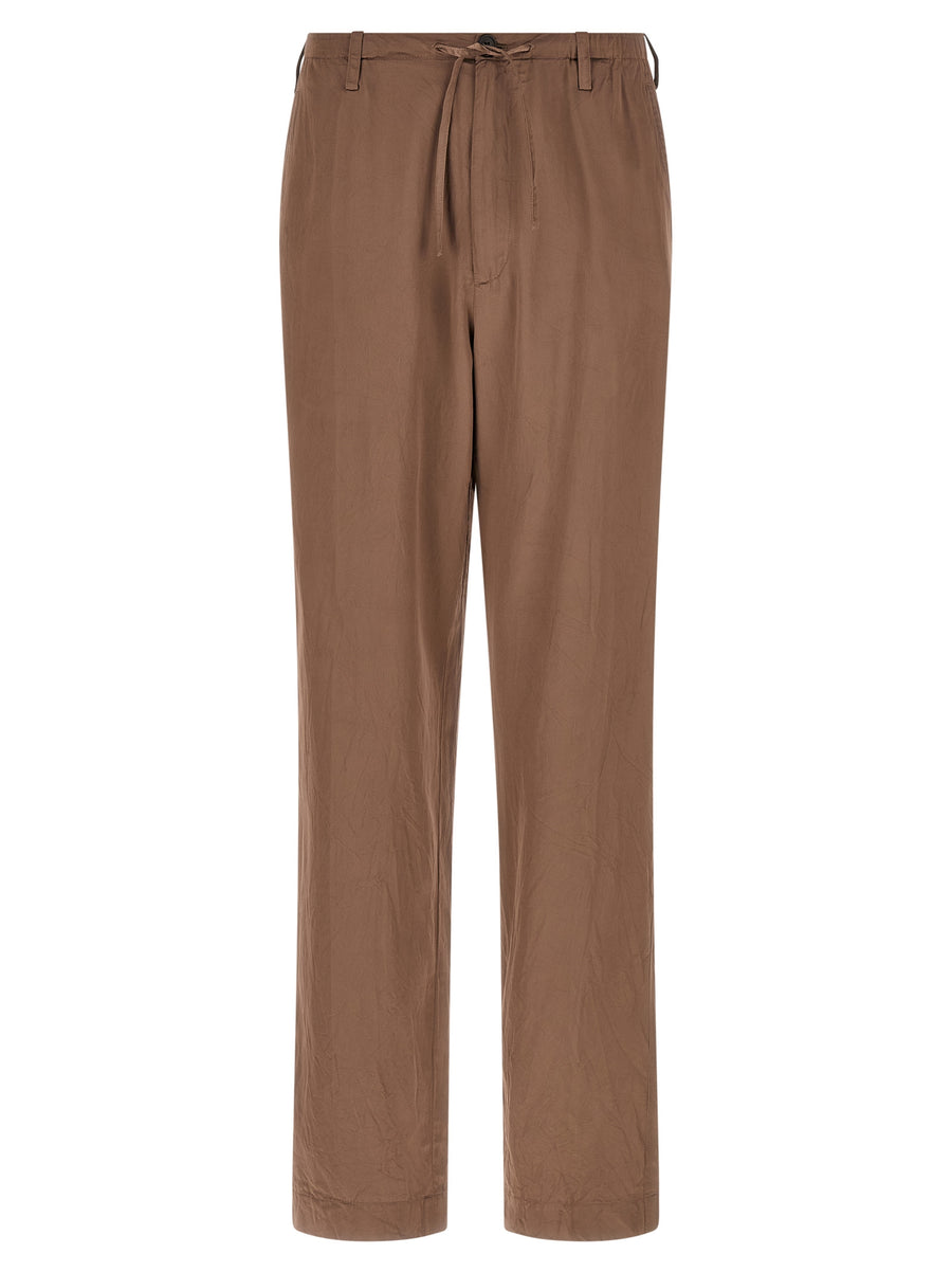 Dries Van Noten Penny Long Pants Wide Leg Trousers In Viscose Cotton Blend For Women