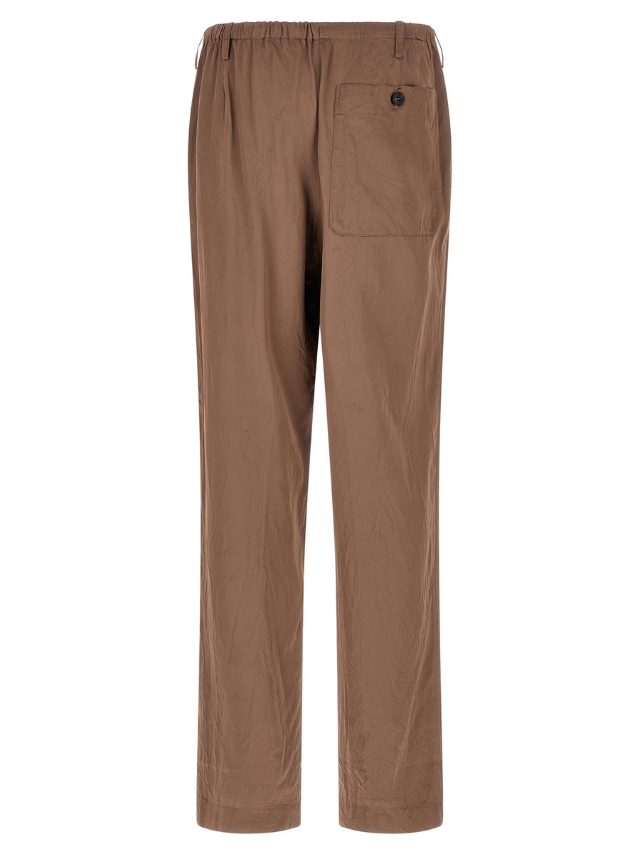 Dries Van Noten Penny Long Pants Wide Leg Trousers In Viscose Cotton Blend For Women