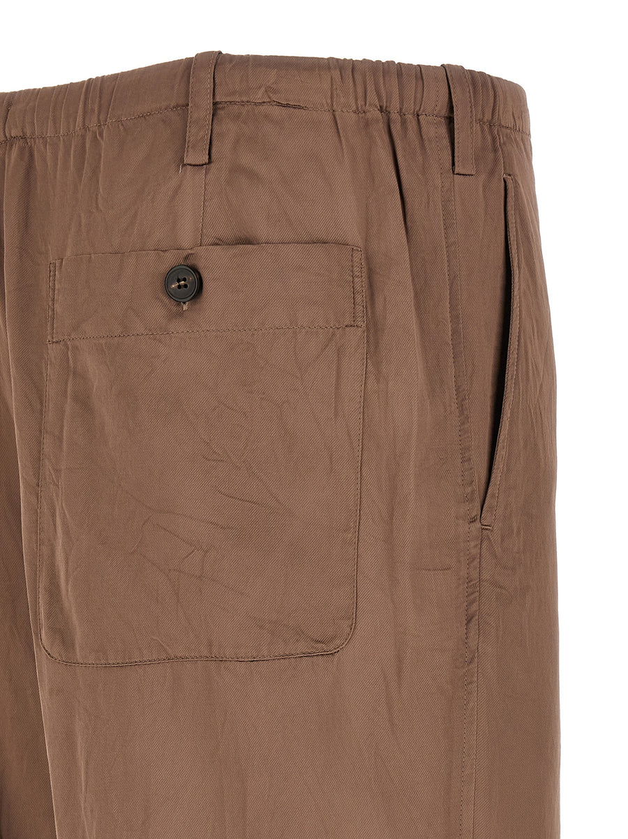 Dries Van Noten Penny Long Pants Wide Leg Trousers In Viscose Cotton Blend For Women