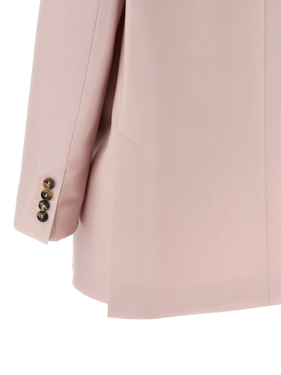 Max Mara Mxmombrosa Double Breasted Blazer Pink For Modern Women With Refined Tailoring
