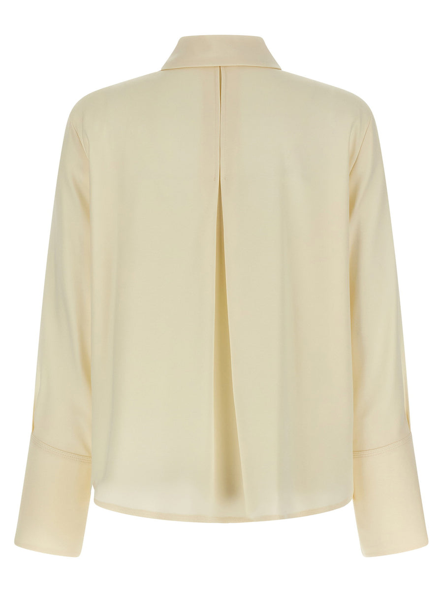 Max Mara Silk Shirt for Women Luxury Stretch Silk Crepe De Chine Tailored Office to Evening