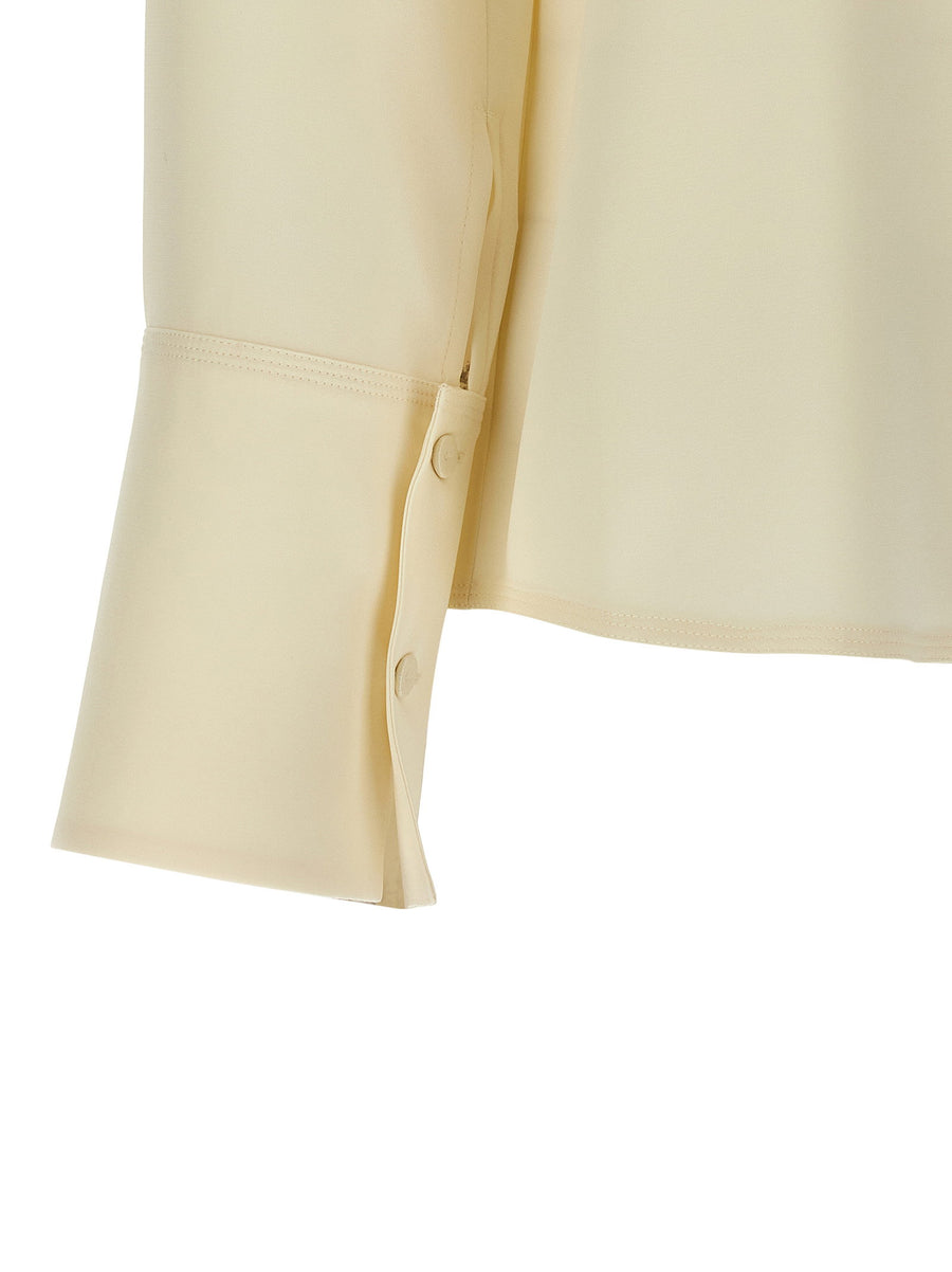 Max Mara Silk Shirt for Women Luxury Stretch Silk Crepe De Chine Tailored Office to Evening
