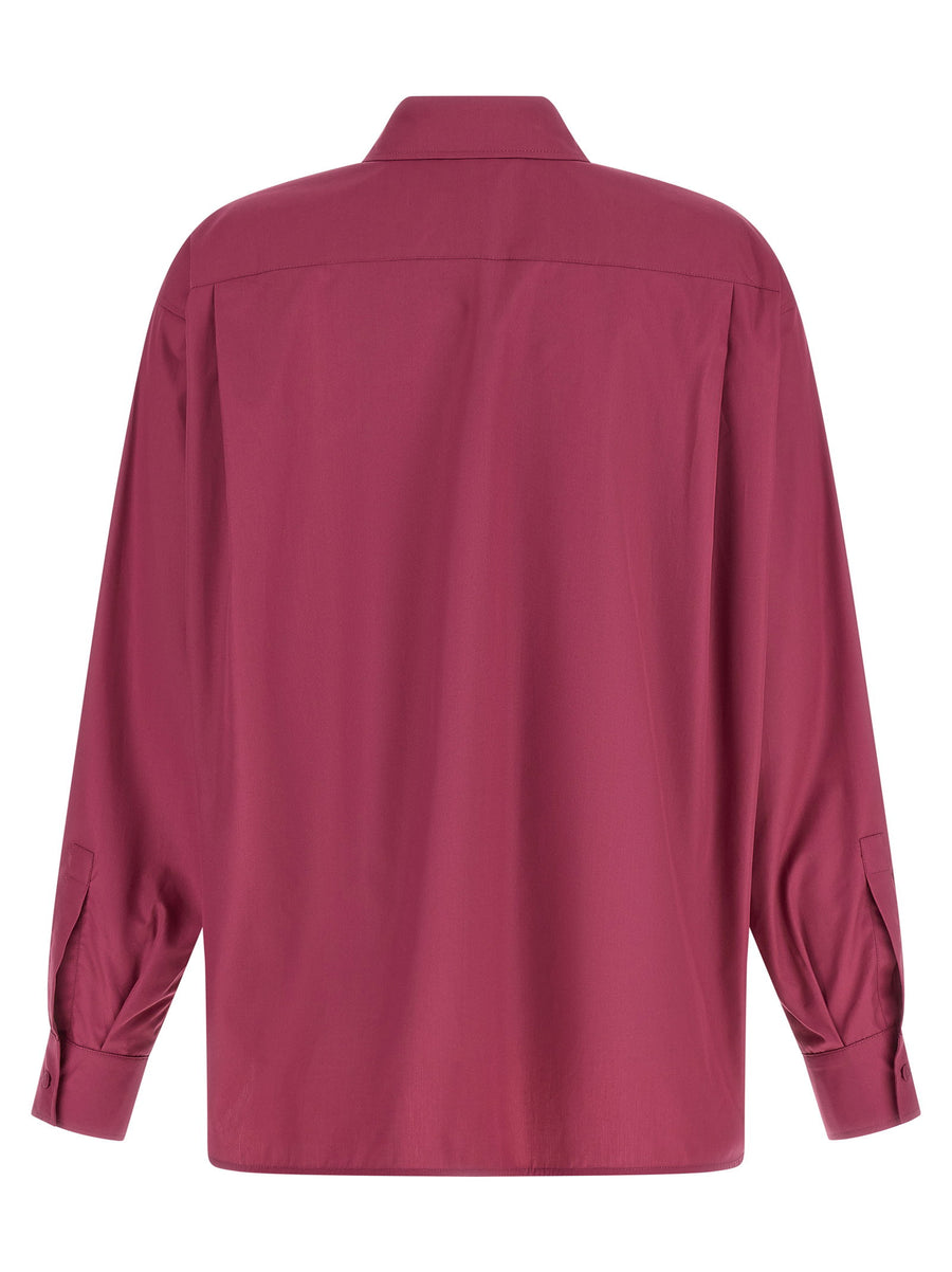 Max Mara Mxmtenue Shirt For Women Oversized Fuchsia Cotton Poplin Premium Chic And Versatile