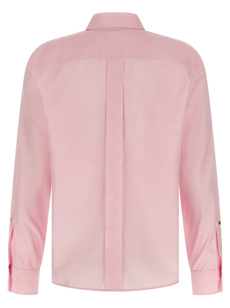 Max Mara Mxmmaroso Shirt Pink Cotton Poplin For Women Minimalist Elegant Subtle Branding Concealed Closure