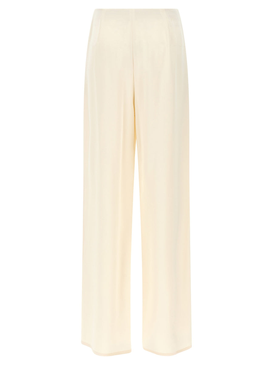 Max Mara Mxppalude Pants Silk Trousers For Women With Front Pleats And Luxurious Wide Leg