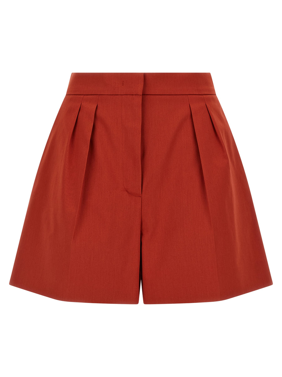 Max Mara Mxmtabacco Shorts For Women Tailored Red Short Trousers With Structured Silhouette Spring Summer 2026