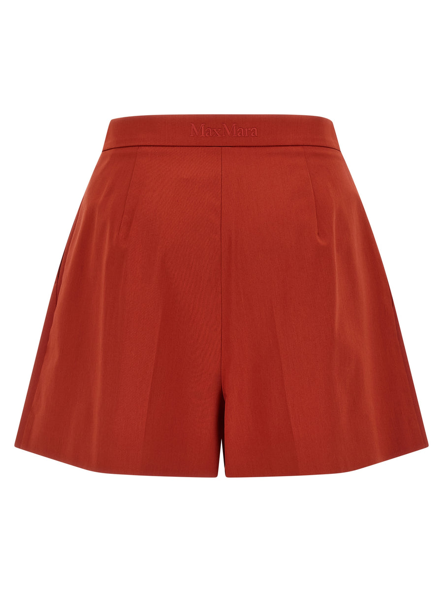 Max Mara Mxmtabacco Shorts For Women Tailored Red Short Trousers With Structured Silhouette Spring Summer 2026