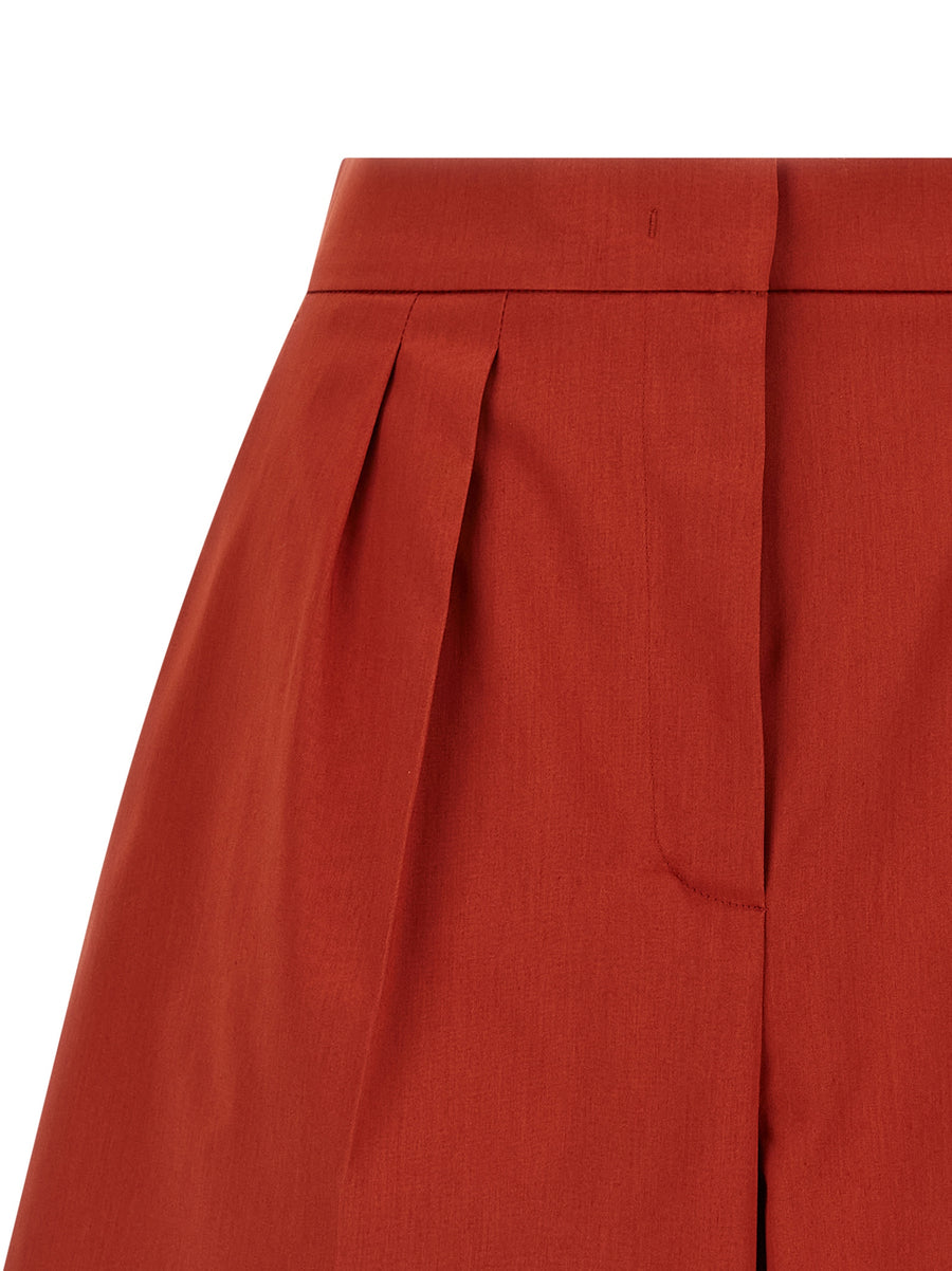Max Mara Mxmtabacco Shorts For Women Tailored Red Short Trousers With Structured Silhouette Spring Summer 2026