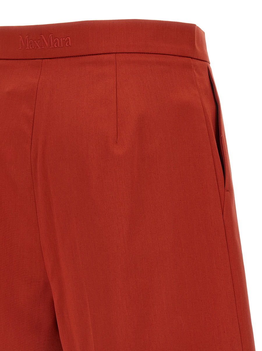 Max Mara Mxmtabacco Shorts For Women Tailored Red Short Trousers With Structured Silhouette Spring Summer 2026