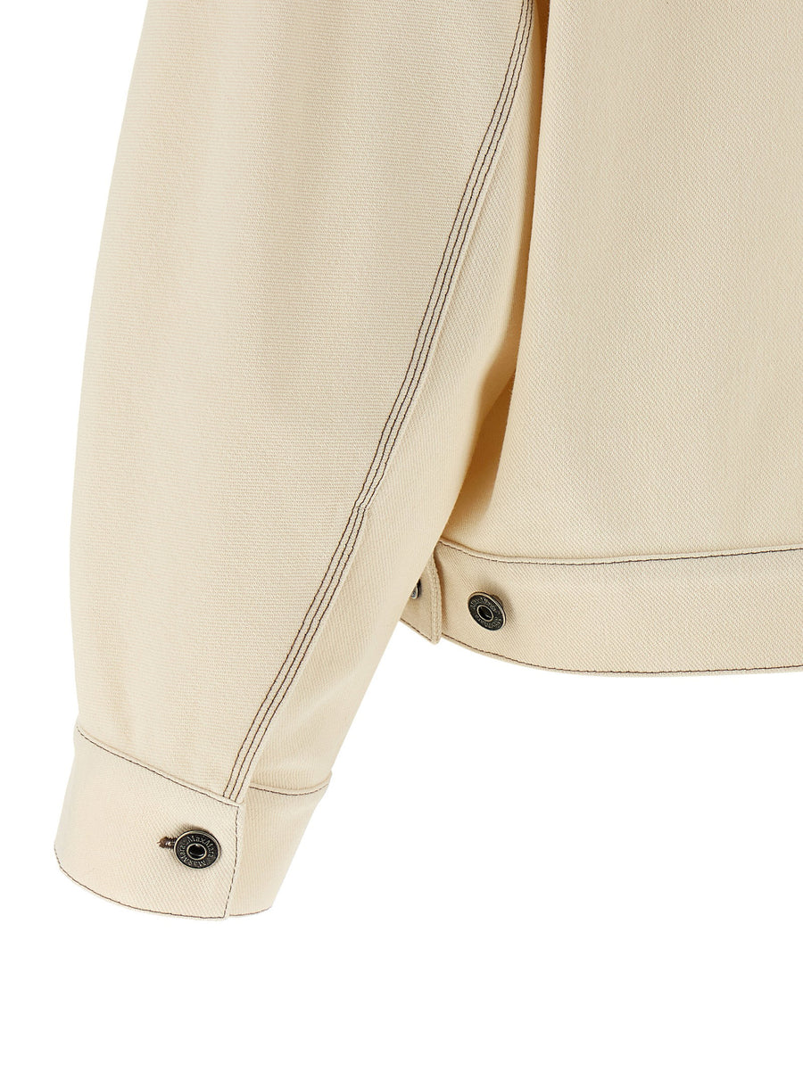 Mxpnettare Overshirt For Women Max Mara Denim Look Cotton Jersey With Unlined Design And Contrast Stitching Versatility
