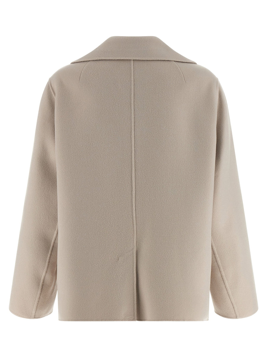 Max Mara Smmargot Blazer For Women Virgin Wool Beige Double Breasted Caban Inspired Timeless Versatile Workwear