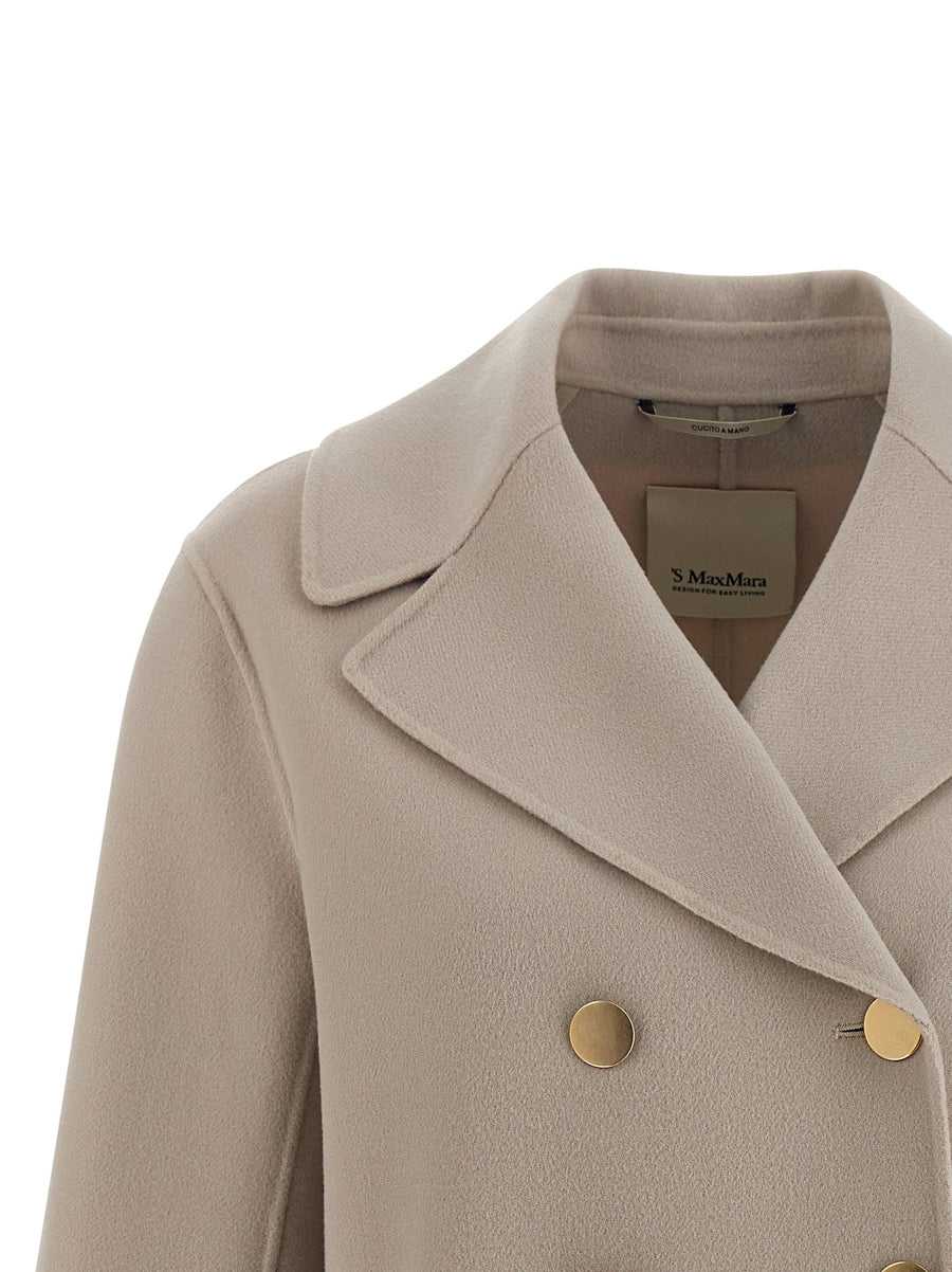 Max Mara Smmargot Blazer For Women Virgin Wool Beige Double Breasted Caban Inspired Timeless Versatile Workwear